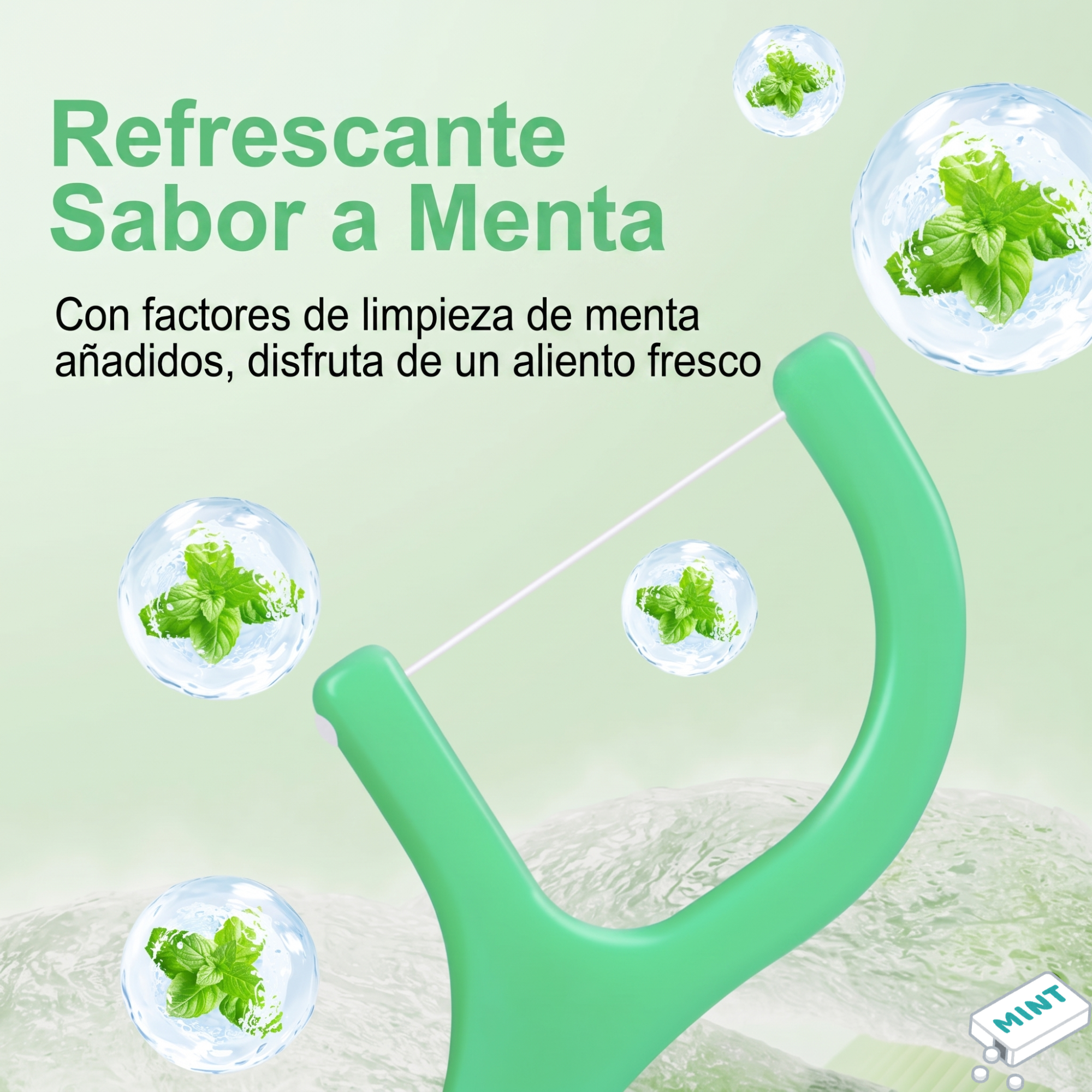 Palillos con Hilo Dental Sabor a Menta (Cuidado Portátil)